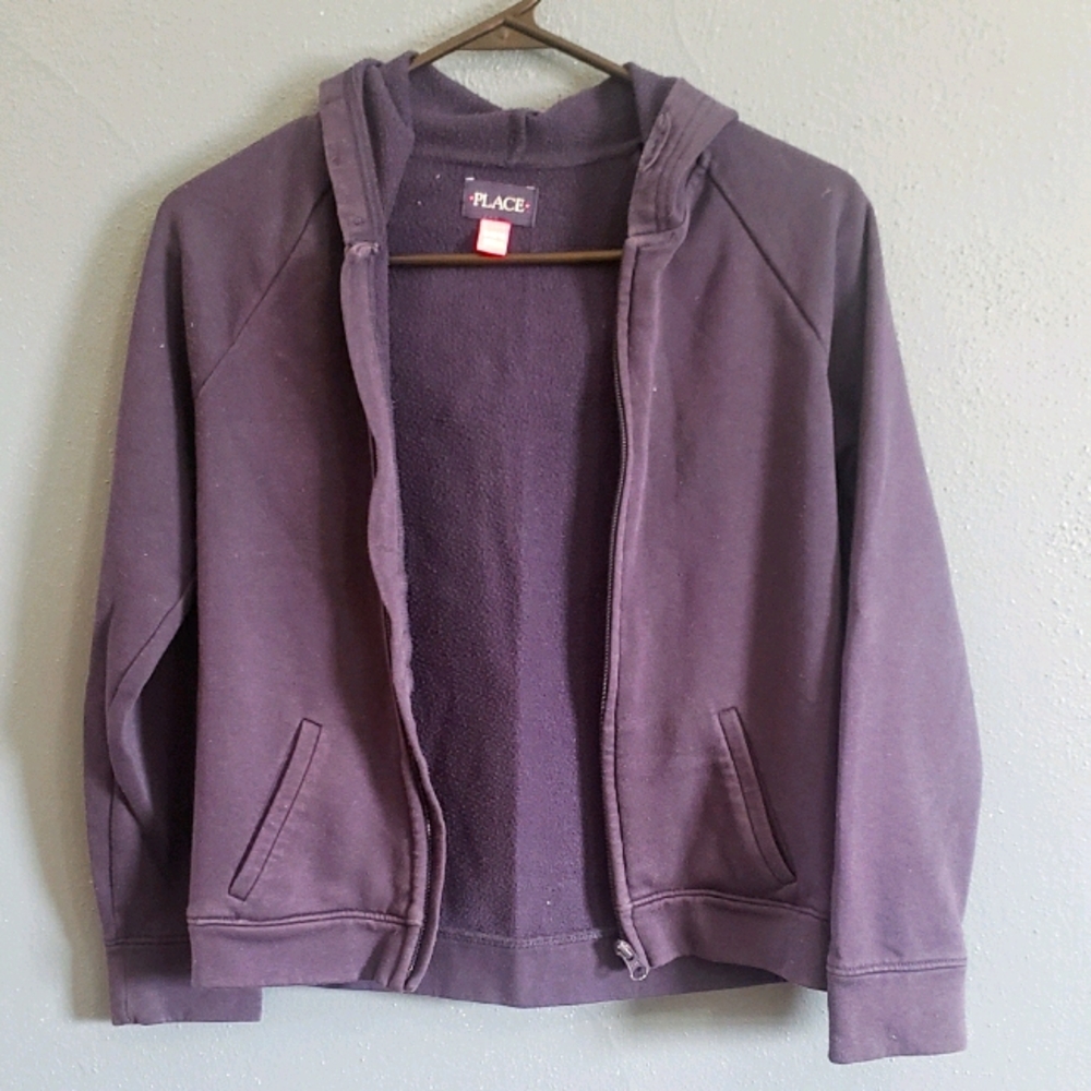 Childrens place hooded sweater navy size 10/12